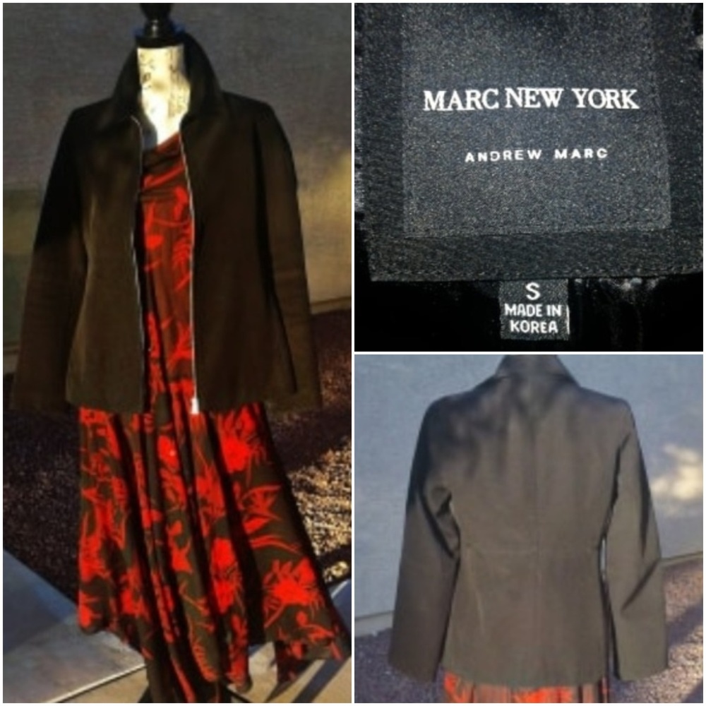 EUC Andrew Marc NY Rain Jacket in Black Sz S